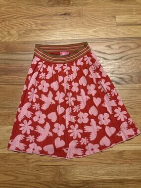 Oilily Girls Flowery Multicolored Merino Wool Skirt size 116 5-6 Years